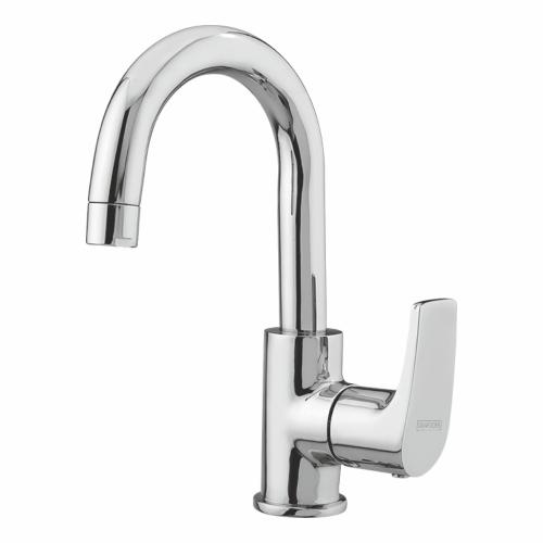 Swan Neck Pillar Cock with Swinging Spout Chrome